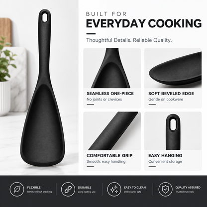 Silicone Cooking Spoon Spatula For Non-stick Cookware