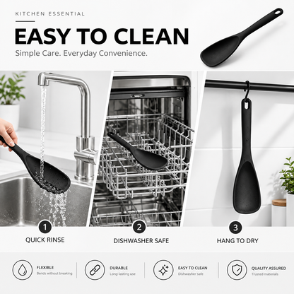 Silicone Cooking Spoon Spatula For Non-stick Cookware