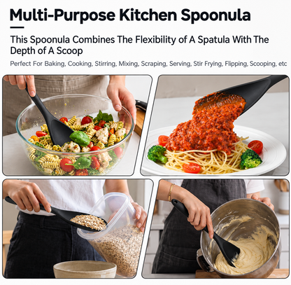 Silicone Cooking Spoon Spatula For Non-stick Cookware