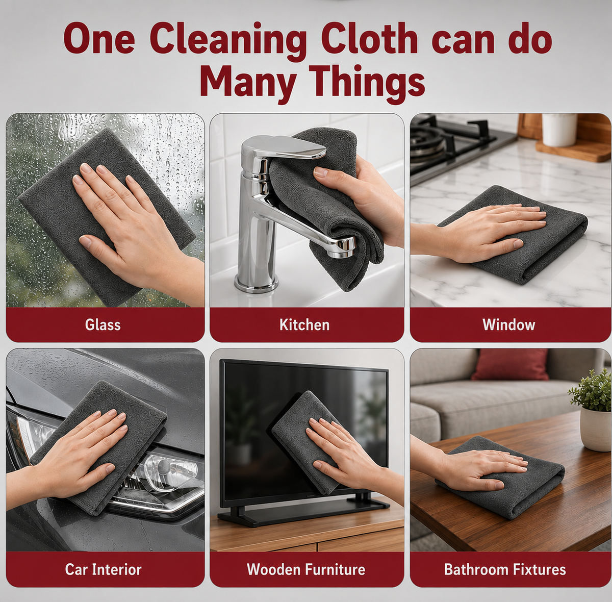 Magic Cloth  Reusable Microfiber Cloth with No Water Stains