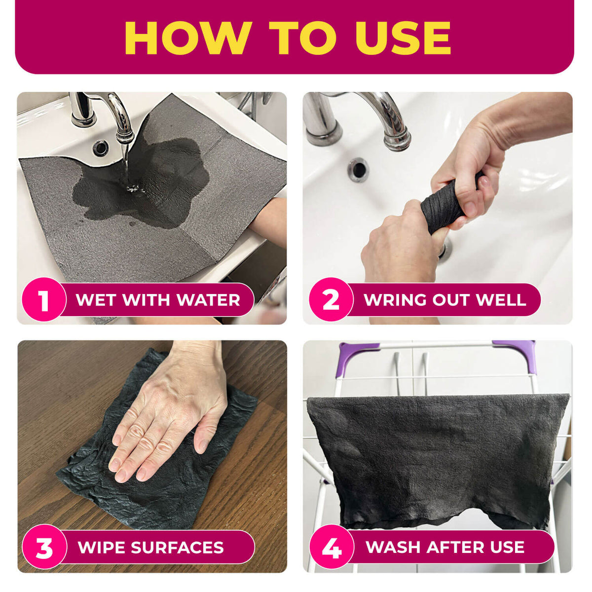 Magic Cloth  Reusable Microfiber Cloth with No Water Stains